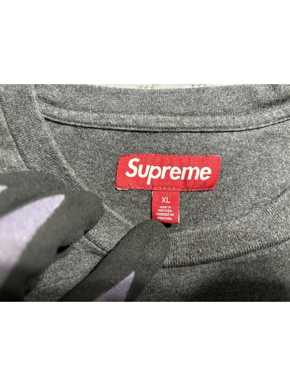 Supreme Small Box Logo L/S Tee Gray Mens XL Long Sleeve Cotton T Shirt Crew - Picture 3 of 7